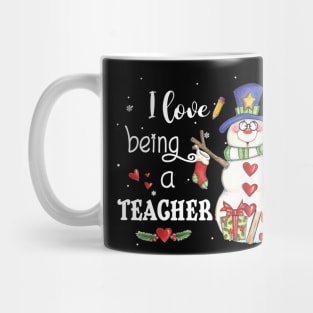 I Love Being A Teacher Christmas Mug